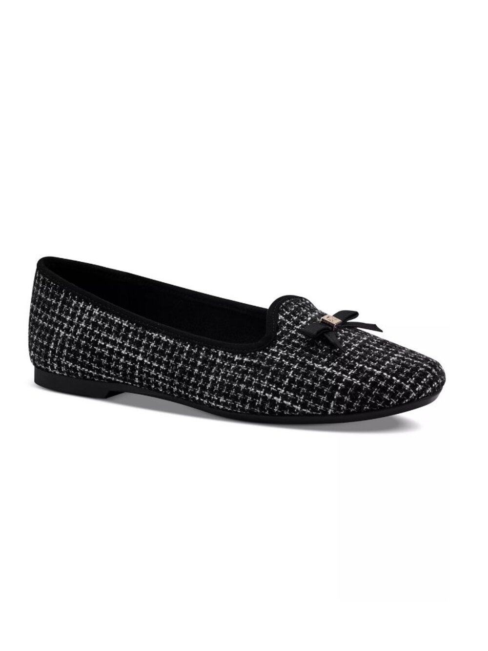 Charter Club Kimii Deconstructed Loafers Size 8M Black/Grey Plaid Shoes